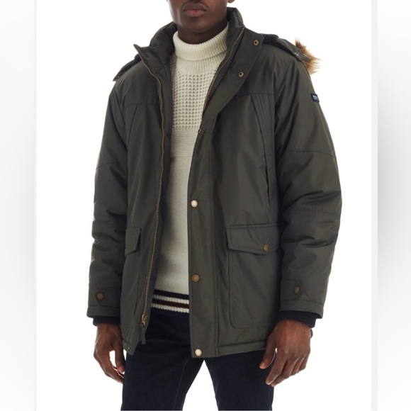 Ben Sherman Heavy Winter Jacket Coat Dark Green Size Medium - Picture 10 of 10